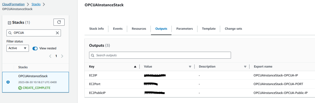 Cloudformation Ouptut