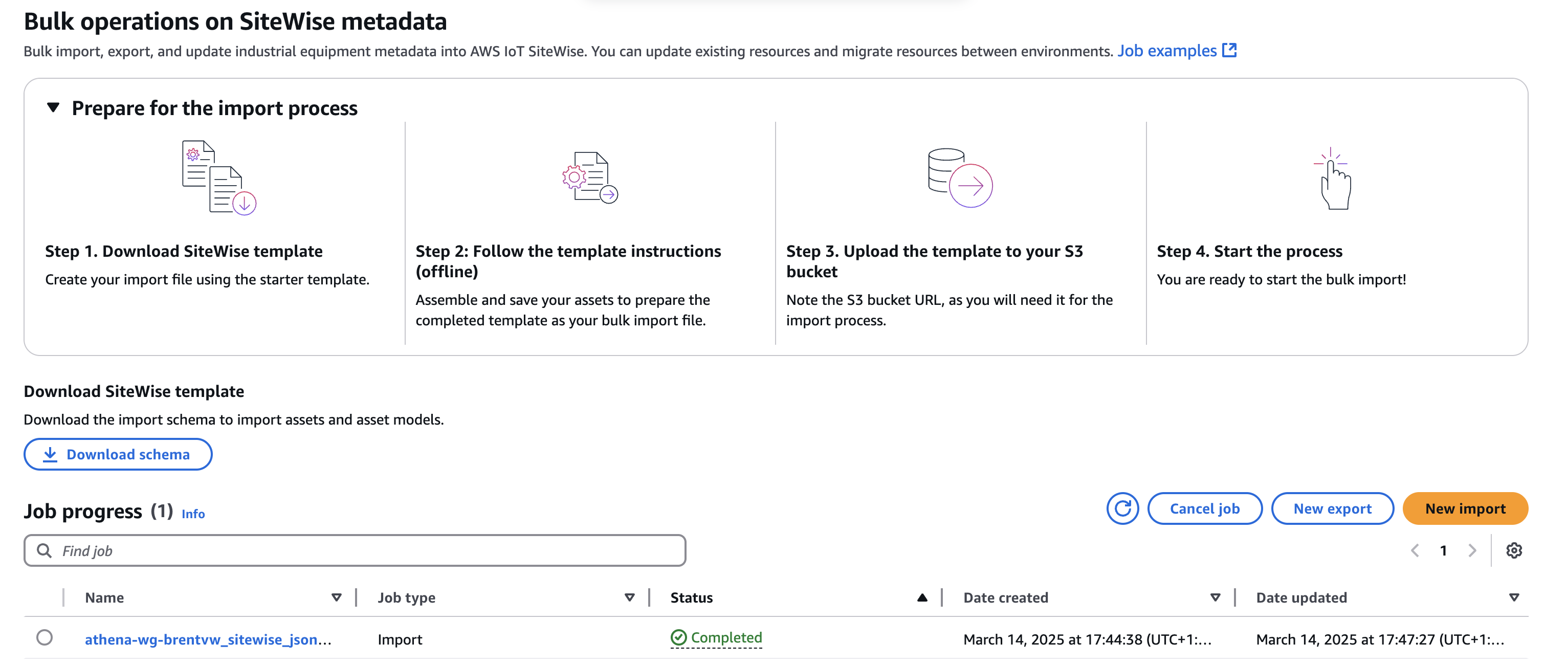 AWS IoT SiteWise bulk operations