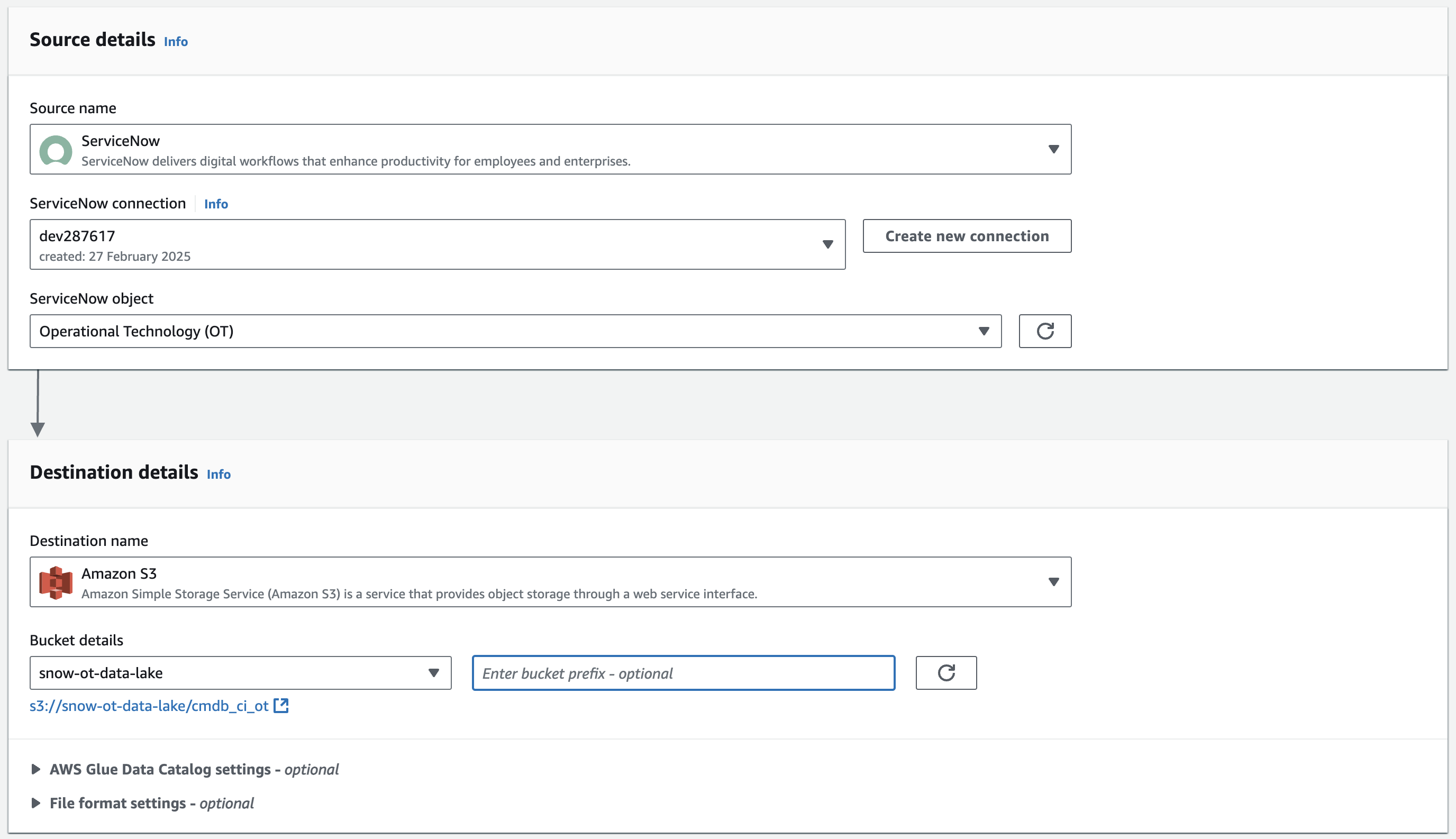 Flow source and destination
