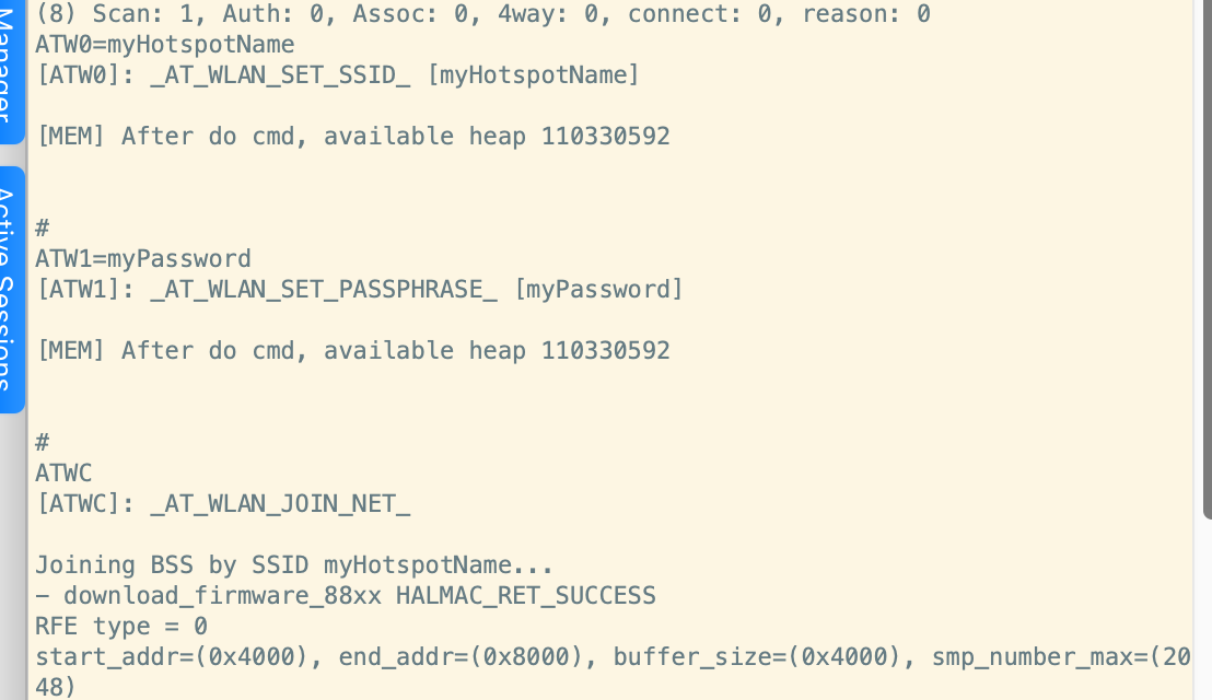 Set WiFi configuration