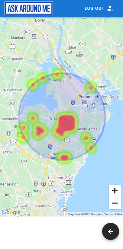 Ask Around Me Heatmap