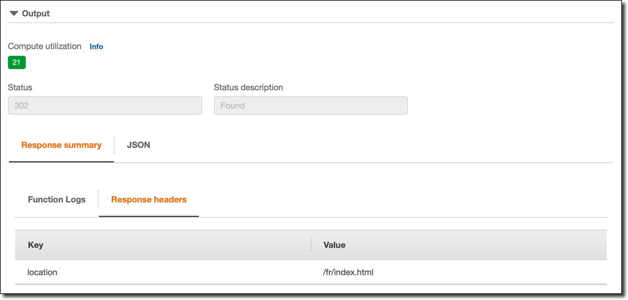 Скриншот консоли: раздел Output вкладки Test