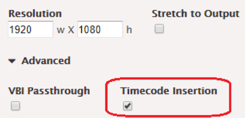 Timecode Insertion