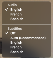 MediaInfo showing one video and three audio tracks