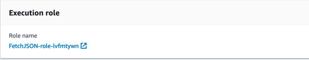 A screenshot showing the Execution role of Lambda function #5
