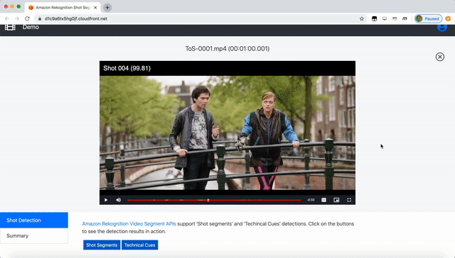 Video showing editing workflow starting with Shot Detection Demo then downloading Edit Decision List. Import file into editing software and see the different shots in a timeline view