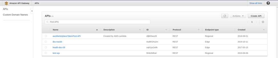 Amazon API Gateway Interface