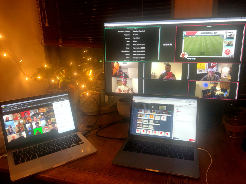 Figure 3:&nbsp; Multiviewer and production setup