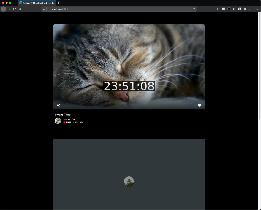  Web browser showing a large active video player above an inactive video player 