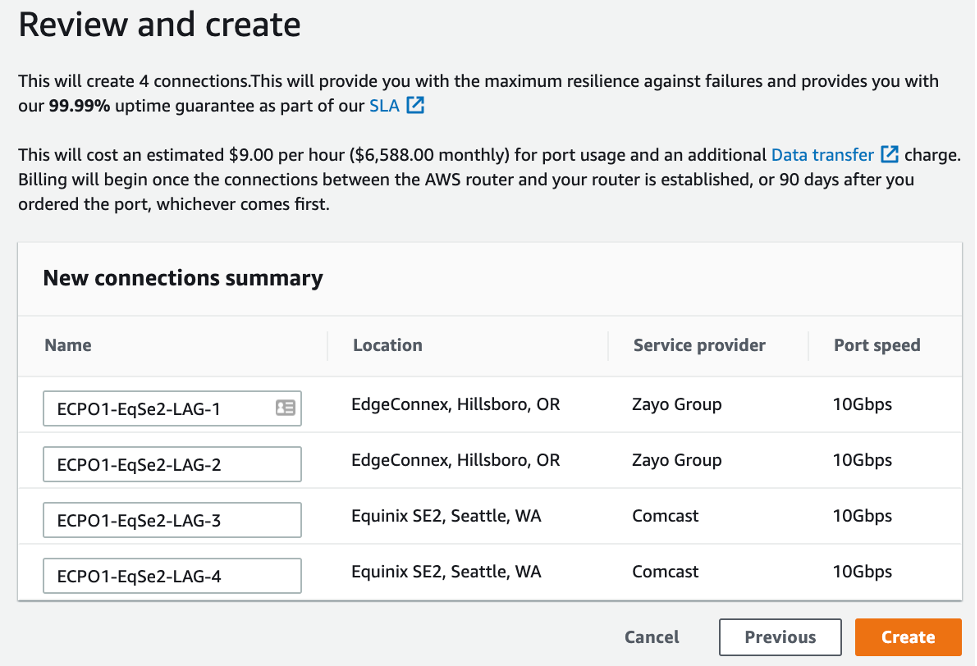 Confirming the order details