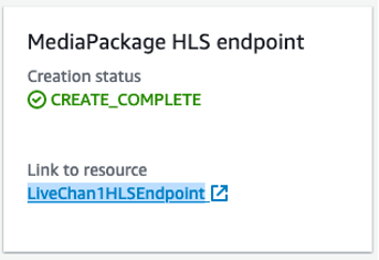 Link to MediaPackage HLS Endpoint