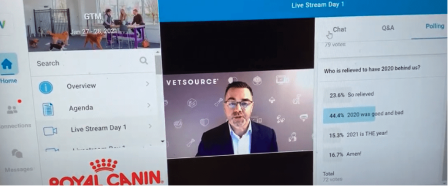 Vetsource’s production team at their internal virtual conference utilized Socio’s RTMP Player to combine pre-recorded videos with presenters’ live introductions and post-session Q&A.
