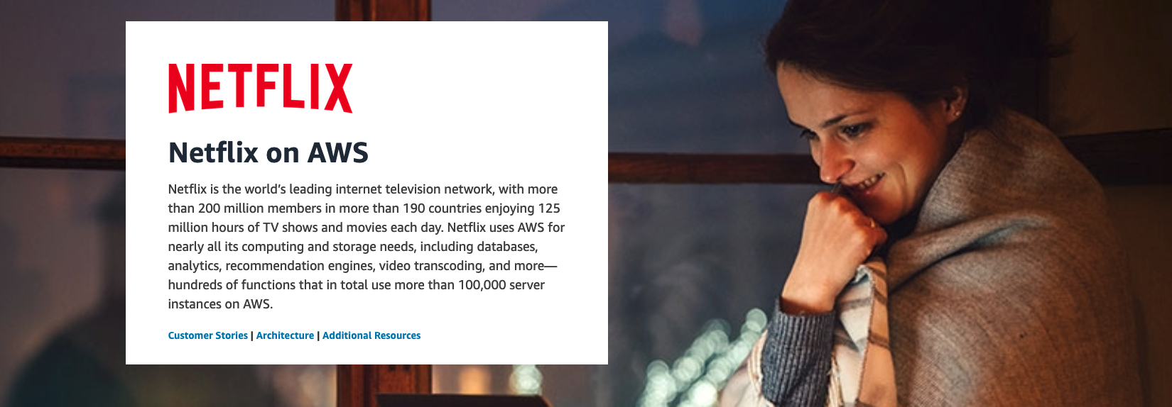 Netflix on AWS Innovator page preview
