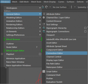 Connection editor