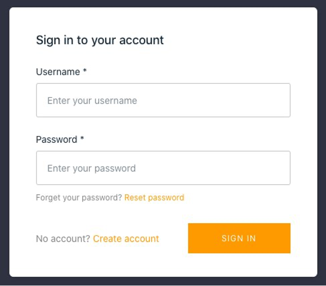 When you first open the MAPS URL, you are prompted to log in using your Cognito credentials.