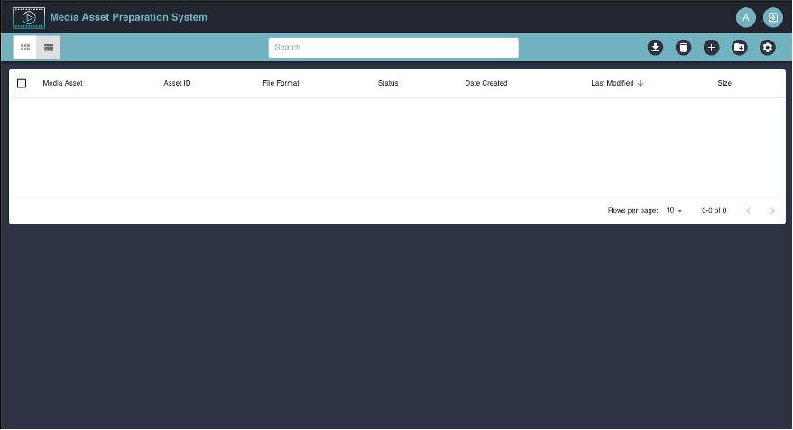 After you log in, the MAPS user interface is displayed. The interface is not configured yet.