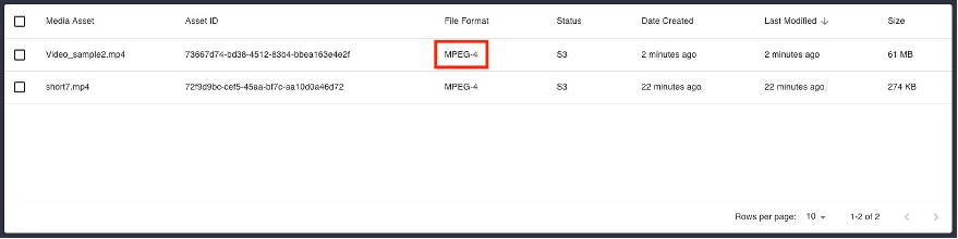 This is the MAPS table view for an asset that has been fully processed. 