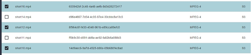 In the MAPS table view, users can select multiple assets by selecting the checkbox in each row.