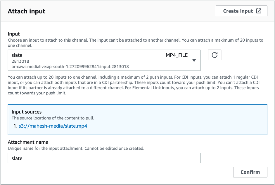 Attaching Slate Input