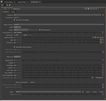 ZDefocus node settings