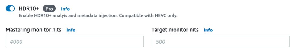 Enable HDR10+ settings