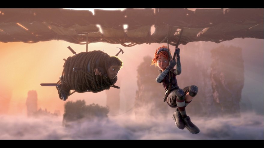 Ulysse and Noa share a moment hanging above the cloud layer