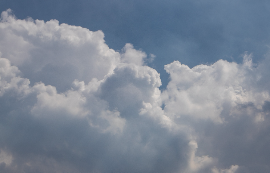 While these typical cloud forms are attractive, they don’t evoke the feeling of an ocean