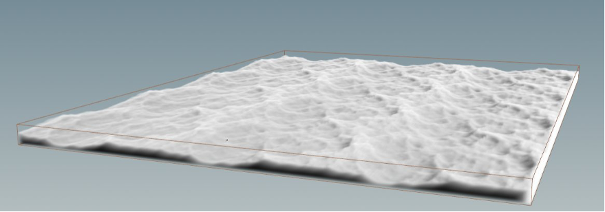  Geometry generated from a single plane is extruded to give depth and then converted to a volume