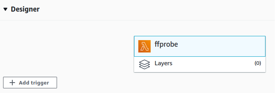 AWS Lambda layers management menu