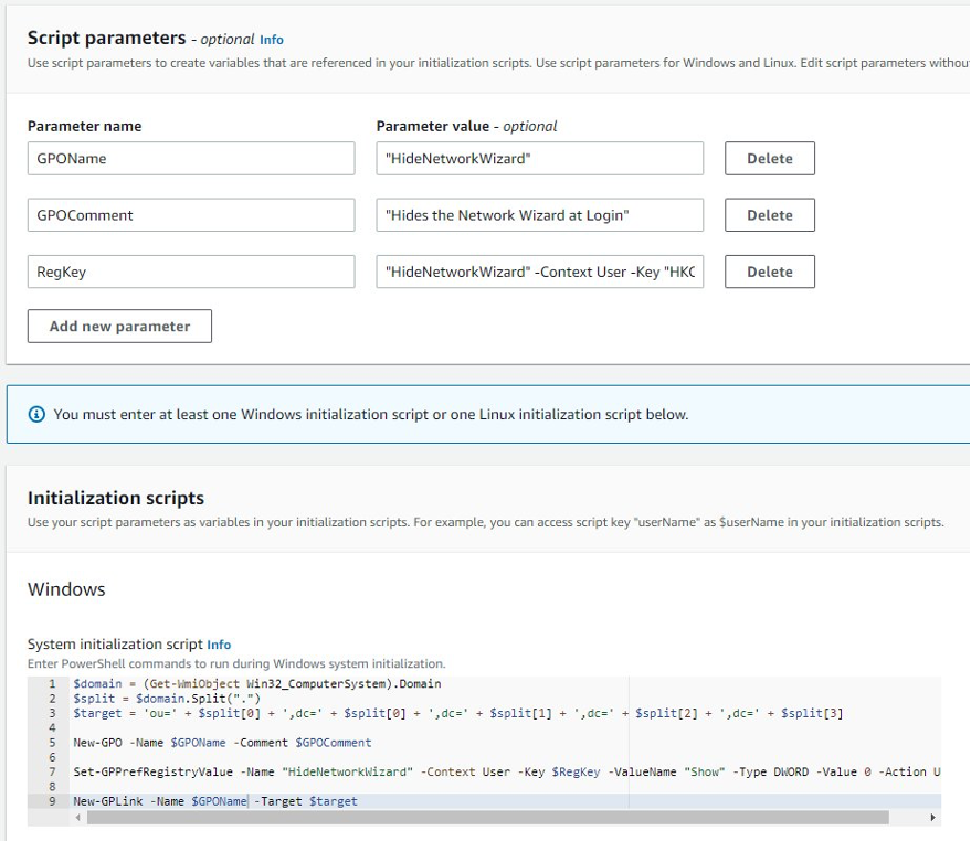 How to add custom parameters and their usage inside scripts