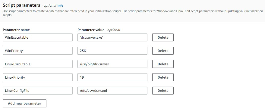 how to add custom parameters and their usage inside scripts
