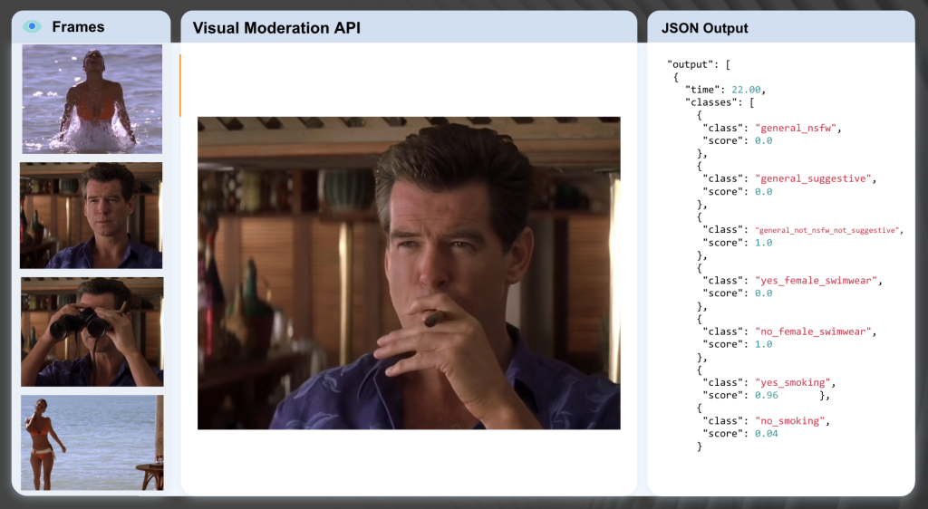 Simplified JSON response from the Hive API after submitting the Bond clip