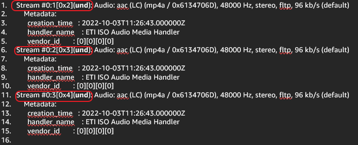 Highlighted audio tracks where none of the tracks have language codes