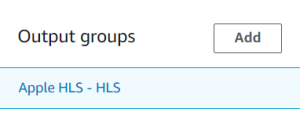 Add output group for HLS 