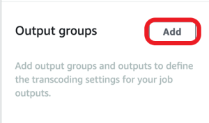 Add output group
