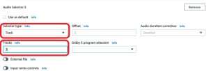 Setting Selector Type and Tracks for input where Language Code is not defined