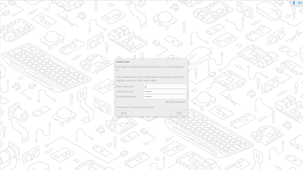 Username and password configuration