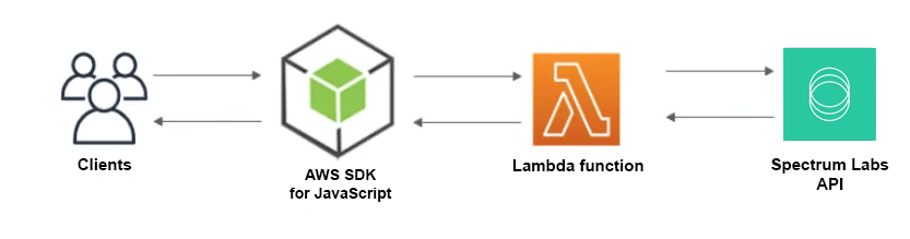 Architecture for interaction with Spectrum Labs API
