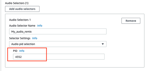 Within the selectors settings, it shows where you can find and select values for the PID.
