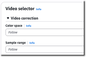 Color space configuration AWS Elemental MediaConvert.