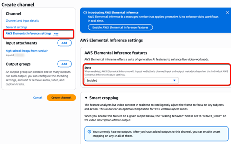 Figure 6: Enable Elemental Inference features