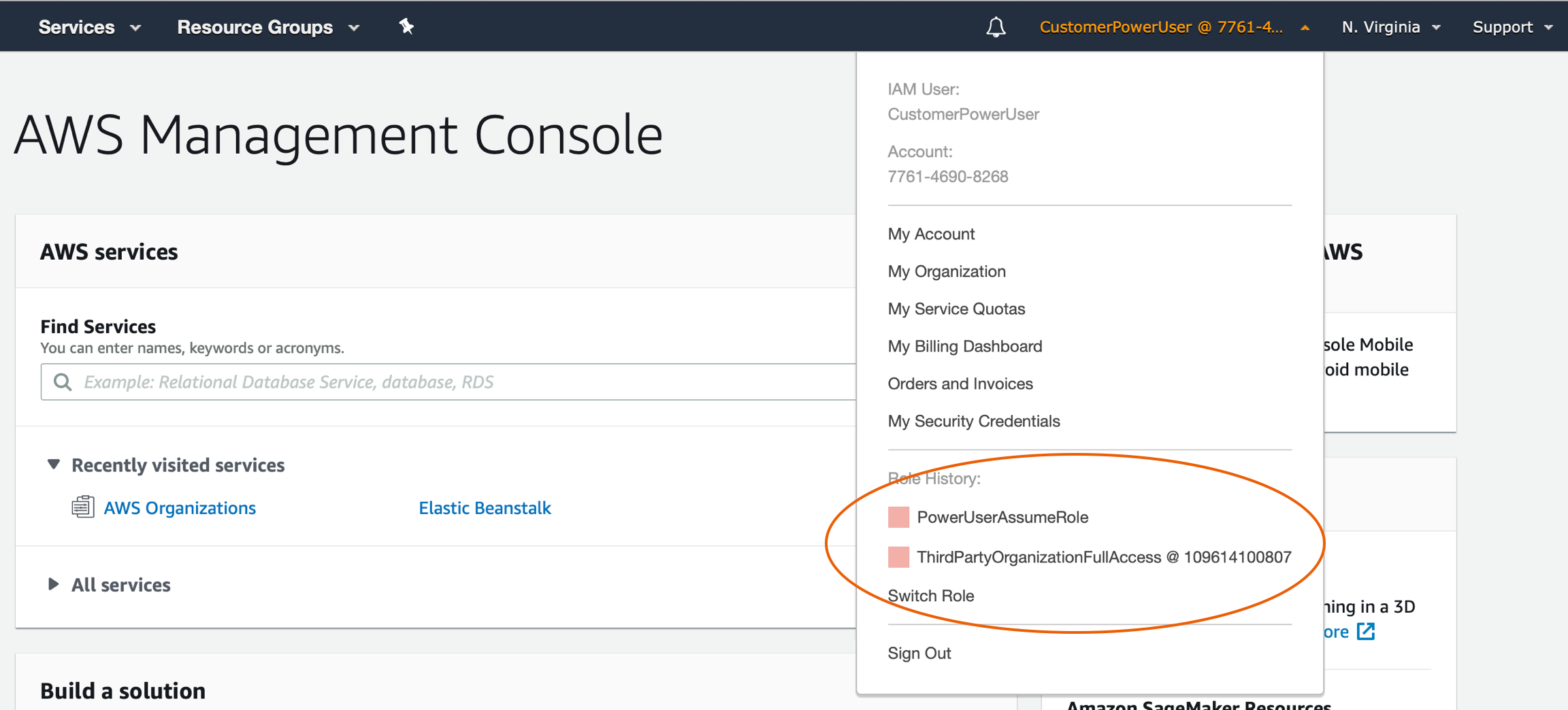 aws management console