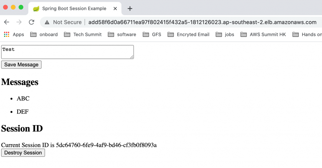 screenboot session example