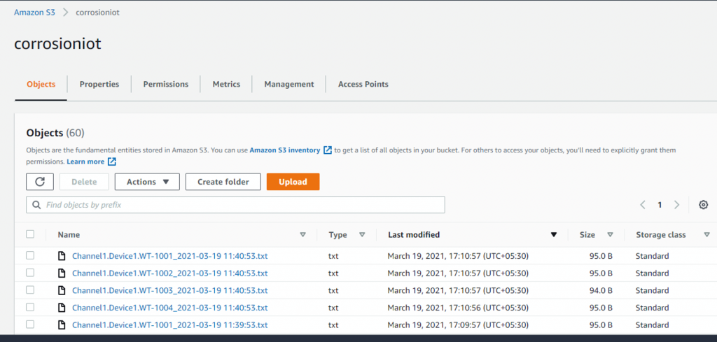 Data push to S3 bucket