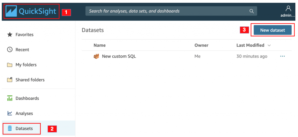 QuickSight screenshot