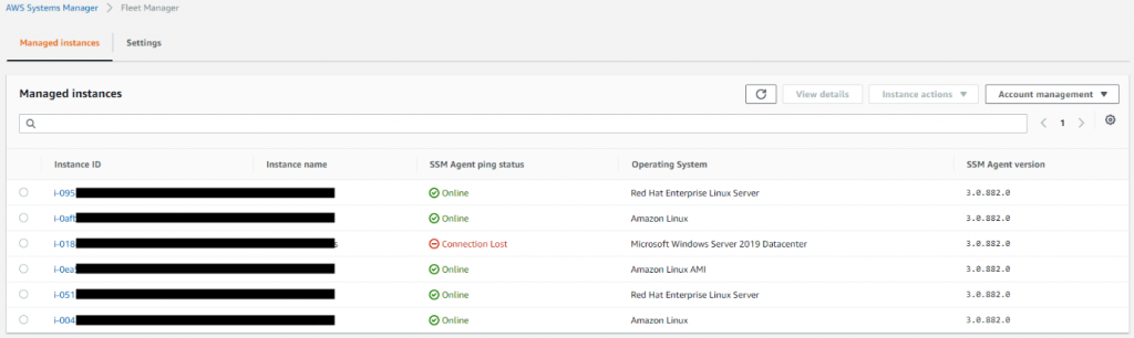AWS Systems Manager screenshot