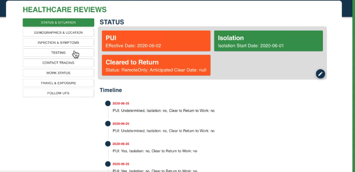 A screenshot of how to create a new PUI record on the IDMS website