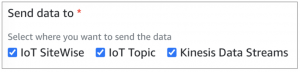 Figure 2. Send data to different destinations in the AWS Cloud