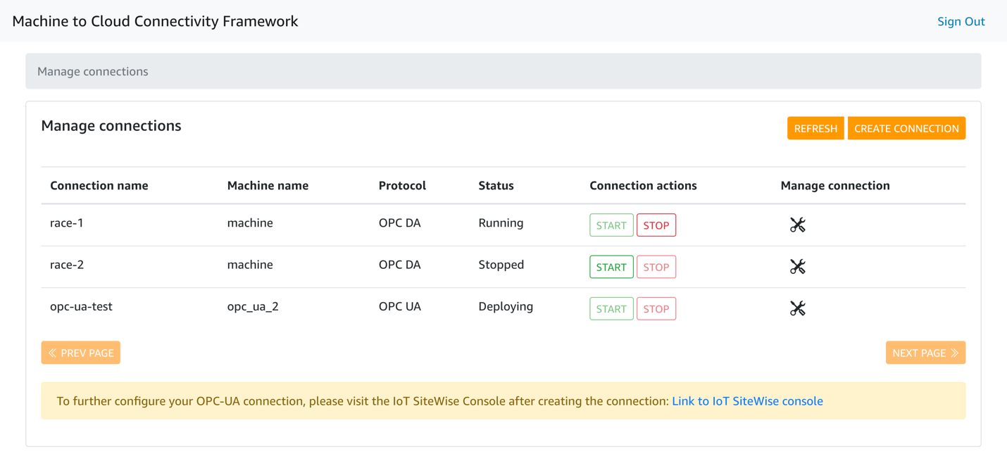 Figure 3. Manage your connections