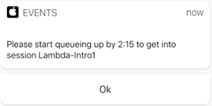 Figure 4. Session notification on guest device